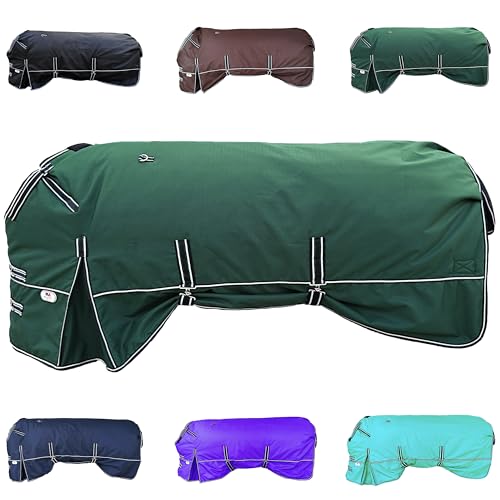 Majestic Ally Pferdedecke aus Ripstop-Nylon, 1200 D, wasserdicht, schwer, regen- und wetterbeständig, für Herbst oder kaltes Wetter, 250 g/m², Jägergrün, 198 cm Majestic Ally Pferdedecke aus Ripstop-Nylon, 1200 D, wasserdicht, schwer, regen- und wetterbeständig, für Herbst oder kaltes Wetter, 250 g/m², Jägergrün, 198 cm von Majestic Ally