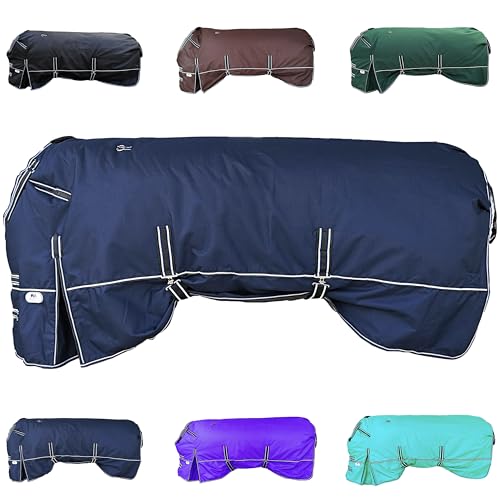Majestic Ally Pferdedecke aus Ripstop-Nylon, 1200 D, wasserdicht, schwer, regen- und wetterbeständig, für Herbst oder kaltes Wetter, 250 g/m², Marineblau, 190 cm Majestic Ally Pferdedecke aus Ripstop-Nylon, 1200 D, wasserdicht, schwer, regen- und wetterbeständig, für Herbst oder kaltes Wetter, 250 g/m², Marineblau, 190 cm von Majestic Ally