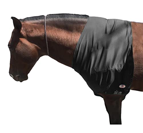 Majestic Ally Schulterschutz aus elastischem Lycra für Pferde, Größe L, Schwarz von Majestic Ally