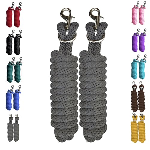 Majestic Ally Solides Poly-Führseil für Pferde und Nutztiere, 3 m lang und 1,6 cm dick, austauschbarer robuster Bolzenverschluss, handgefertigt, weich, bruchsicher, Dunkelgrau, 2 Stück Majestic Ally Solides Poly-Führseil für Pferde und Nutztiere, 3 m lang und 1,6 cm dick, austauschbarer robuster Bolzenverschluss, handgefertigt, weich, bruchsicher, Dunkelgrau, 2 Stück von Majestic Ally