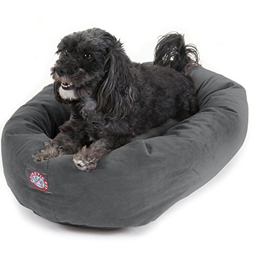 Majestätisches Wildleder-Hundebett in Bagel-Form Majestätisches Wildleder-Hundebett in Bagel-Form von Majestic