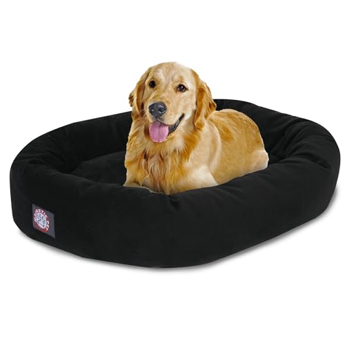 Majestätisches Wildleder-Hundebett in Bagel-Form Majestätisches Wildleder-Hundebett in Bagel-Form von Majestic