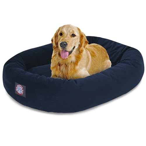 Majestätisches Wildleder-Hundebett in Bagel-Form Majestätisches Wildleder-Hundebett in Bagel-Form von Majestic