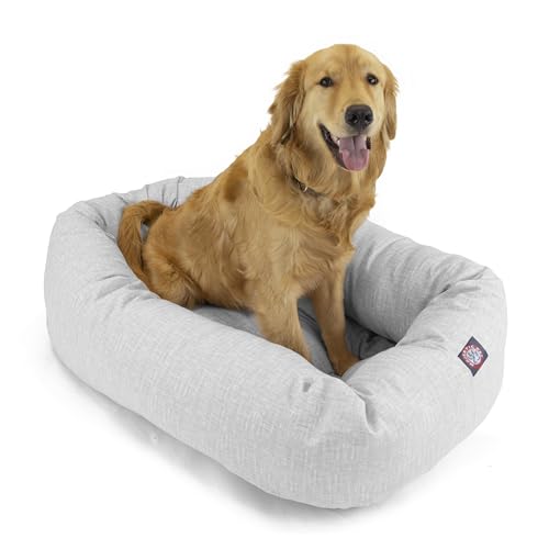 Majestic Pet Bagel Beruhigendes Hundebett, waschbar, gemütlich, weich, rund, mit Wirbelsäulenstütze, für Hunde, um ihren Kopf auszuruhen, flauschiges Donut-Hundebett 132 x 89 x 28 cm, rund, Größe XL, Majestic Pet Bagel Beruhigendes Hundebett, waschbar, gemütlich, weich, rund, mit Wirbelsäulenstütze, für Hunde, um ihren Kopf auszuruhen, flauschiges Donut-Hundebett 132 x 89 x 28 cm, rund, Größe XL, von Majestic