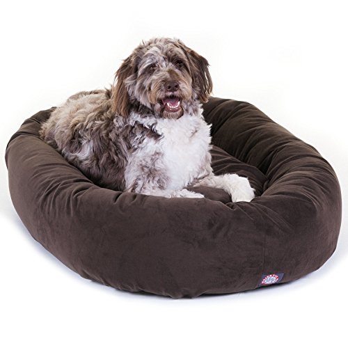 Majestic Pet Hundebett in Bagel-Form, 132,08 cm, Schokoladenbraun, Wildleder, Products von Majestic