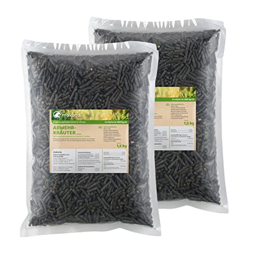 Makana Abwehrkräuter Pellets für Tiere (2 x 1,5 kg) von Makana