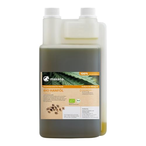 Makana Bio Hanföl für Tiere, kaltgepresst, 1 l Dosierflasche, 100% rein Makana Bio Hanföl für Tiere, kaltgepresst, 1 l Dosierflasche, 100% rein von Makana