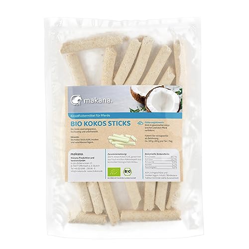 Makana Bio Kokos Sticks für Tiere, 100% rein und natürlich, 1 kg Beutel von Makana
