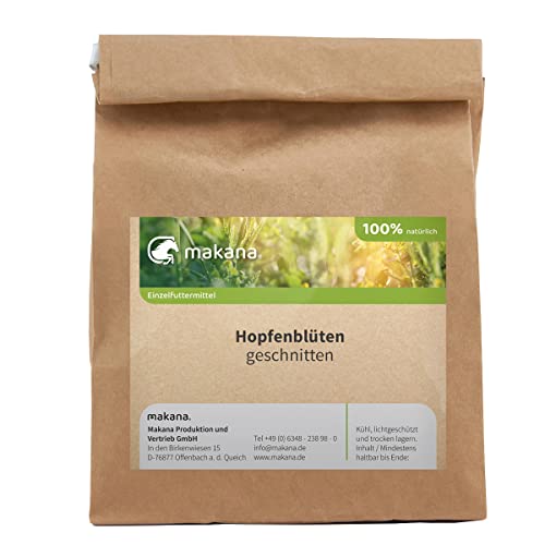 Makana Hopfenblüten für Tiere, geschnitten, 500 g Tüte von Makana