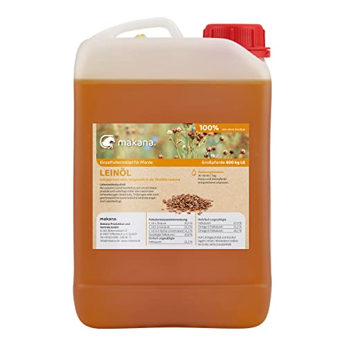 Makana Leinöl für Tiere, kaltgepresst und 100% rein, 3 l Kanister Makana Leinöl für Tiere, kaltgepresst und 100% rein, 3 l Kanister von Makana