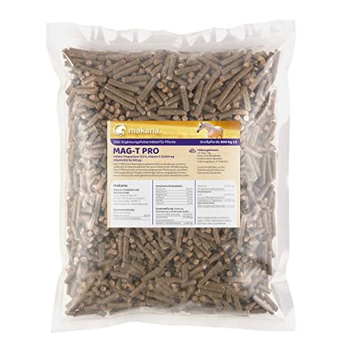 Makana MAG-T PRO Pellets für Pferde (mit Magnesium, Vitamin E, Vitamin B12), 750 g Beutel von Makana