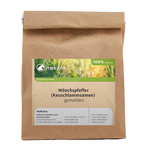 Makana Mönchspfeffer (Keuschlammsamen) für Tiere, gemahlen, 500 g Tüte von Makana