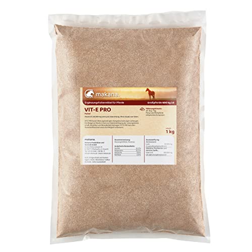 Makana VIT-E PRO Pulver für Pferde, OHNE SELEN, 1 kg von Makana