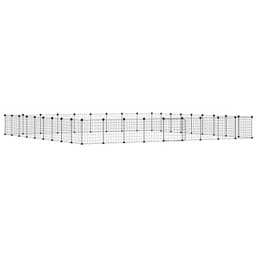 Haustierkäfig Kleintiergehege Metalldraht Aufbewahrungswürfel Organizer Hasenstall Kaninchen DIY Kleintierkäfig Tragbarer Metalldraht Yard Zaun, 36-TLG. mit Tür Schwarz 35x35 cm Stahl Haustierkäfig Kleintiergehege Metalldraht Aufbewahrungswürfel Organizer Hasenstall Kaninchen DIY Kleintierkäfig Tragbarer Metalldraht Yard Zaun, 36-TLG. mit Tür Schwarz 35x35 cm Stahl von Makastle