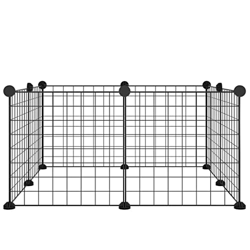 Haustierkäfig Kleintiergehege Metalldraht Aufbewahrungswürfel Organizer Hasenstall Kaninchen DIY Kleintierkäfig Tragbarer Metalldraht Yard Zaun, 8-TLG. Schwarz 35x35 cm Stahl Haustierkäfig Kleintiergehege Metalldraht Aufbewahrungswürfel Organizer Hasenstall Kaninchen DIY Kleintierkäfig Tragbarer Metalldraht Yard Zaun, 8-TLG. Schwarz 35x35 cm Stahl von Makastle
