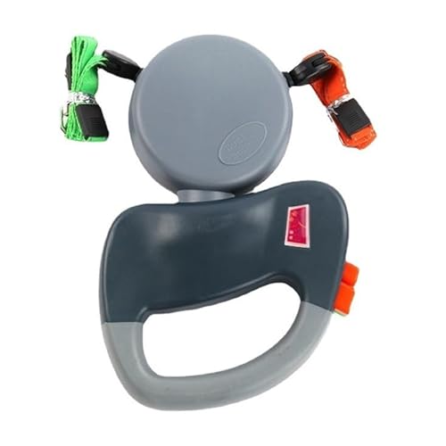 Doppelte Einziehbare Hundeleine Makife Dual Doggie Pet Leash Hundeleine Automatische Hund Versenkbar Leine Einziehbare 3m Geeignet für Kleine Mittelgroße Hunde Wandern Joggen 15pcs Hundekotbeutel Grau von Makife
