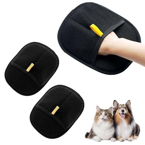 Fellmagnet Handschuh, 2 Stück Wiederverwendbarer Antistatische Doppelseitige Pet Hair Remover Glove für Hunde und Katzen, Fell Magnet Handschuh zum Entfernen von Tierhaaren auf Kleidung, Sofa von Makoto Nobu