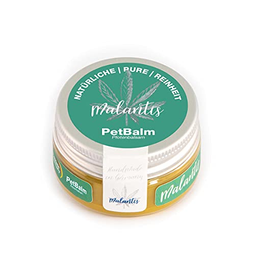 Malantis PetBalm | 25ml | Natürlicher PfotenBalsam mit Calendula, Mandel- & Rosmarinöl | Fellpflege Pfotenpflege für trockene Pfoten und Hundenasen von Malantis