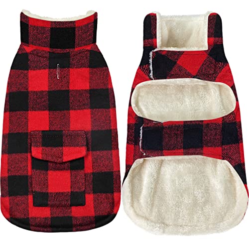 Malier HundeWintermantel, klassischer karierter FleeceHundemantel, kaltes Wetter, Hundejacke mit Tasche, Windprood warmer Hundemantel, Weste, Winter, Haustierkleidung, Bekleidung für kleine, Malier HundeWintermantel, klassischer karierter FleeceHundemantel, kaltes Wetter, Hundejacke mit Tasche, Windprood warmer Hundemantel, Weste, Winter, Haustierkleidung, Bekleidung für kleine, von Malier