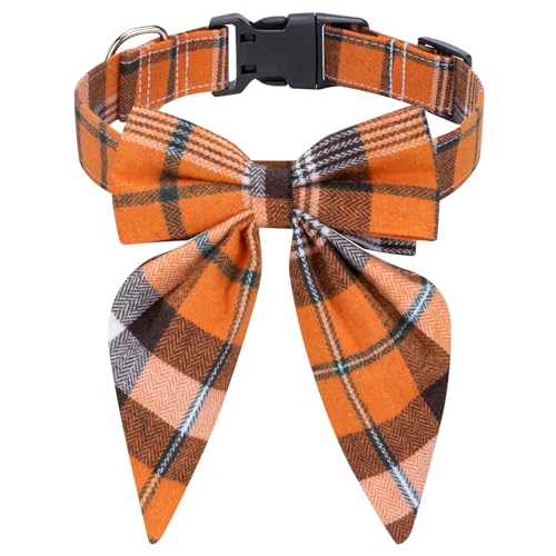 Malier Weihnachts-Hundehalsband mit Fliege, klassisches Büffelkaro, Weihnachtshalsband mit Schnalle, Urlaubs-Hundefliege, Hundehalsband für kleine, mittelgroße und große Hunde, Katzen, Welpen (gelb, Malier Weihnachts-Hundehalsband mit Fliege, klassisches Büffelkaro, Weihnachtshalsband mit Schnalle, Urlaubs-Hundefliege, Hundehalsband für kleine, mittelgroße und große Hunde, Katzen, Welpen (gelb, von Malier