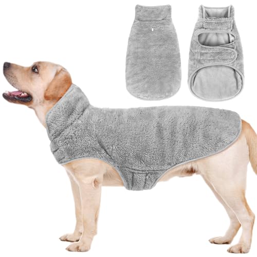 Malier Wendbarer Fleece-Hundemantel, winddicht, warme Jacke für Hunde, Schneeweste, Grau, Größe M Malier Wendbarer Fleece-Hundemantel, winddicht, warme Jacke für Hunde, Schneeweste, Grau, Größe M von Malier