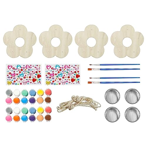 Malloy 4er-Pack Kunst- und Bastel-Vogelhäuschen Aus, DIY-Malsets, Garten- und Outdoor-Aktivitäten, Ostergeschenk von Malloy