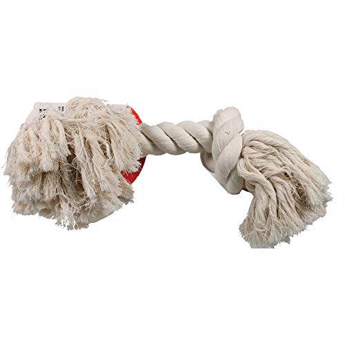 Mammoth Flossy Chews Colossal Kauknochen, 100% Baumwolle, Weiß, 48,3 cm von Mammoth Pet Products
