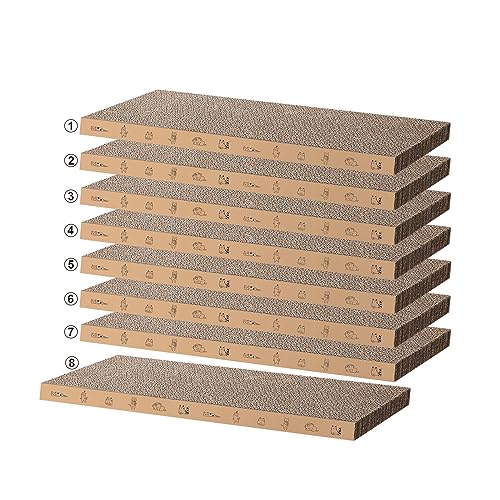 8 Packungen in 1 Katzenkratzpad, Katzenkratzer, Karton, wendbar, langlebig, recycelbarer Karton, geeignet für Katzen zum Ausruhen, Krallen schleifen und spielen 8 Packungen in 1 Katzenkratzpad, Katzenkratzer, Karton, wendbar, langlebig, recycelbarer Karton, geeignet für Katzen zum Ausruhen, Krallen schleifen und spielen von Mankaide