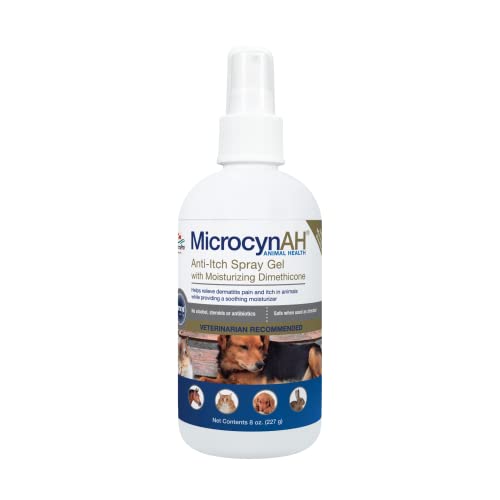Microcyn AH Anti-Juckreiz-Spray-Gel, Reinigung & Beruhigung für Haustiere 237ml von Manna Pro