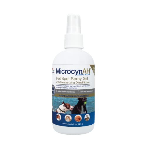 Microcy AH Hot Spot Spray Gel, Beruhigende Linderung für Haustiere 237ml von Manna Pro
