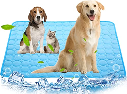 Selbstkühlende Matte für Hunde, Hund Zubehör, atmungsaktiv, Sommer-Kühlkissen, waschbar, Eisseide, Schlafmatte, ungiftig, Schlafmatte für große Hunde, Katzen, Tiere Selbstkühlende Matte für Hunde, Hund Zubehör, atmungsaktiv, Sommer-Kühlkissen, waschbar, Eisseide, Schlafmatte, ungiftig, Schlafmatte für große Hunde, Katzen, Tiere von Mannice