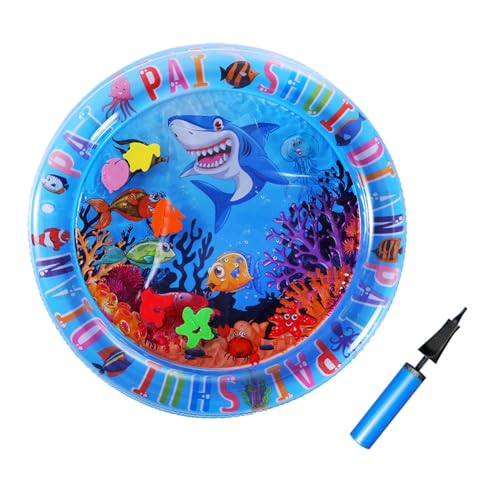 Manolyee Katzen Wassermatte Spielmatte | Dickere Sensorische Wassermatte Für Katzen - Runde Aufblasbare rutschfeste Spielmatte Für Aktivitäten Und Kleine Rassen Manolyee Katzen Wassermatte Spielmatte | Dickere Sensorische Wassermatte Für Katzen - Runde Aufblasbare rutschfeste Spielmatte Für Aktivitäten Und Kleine Rassen von Manolyee
