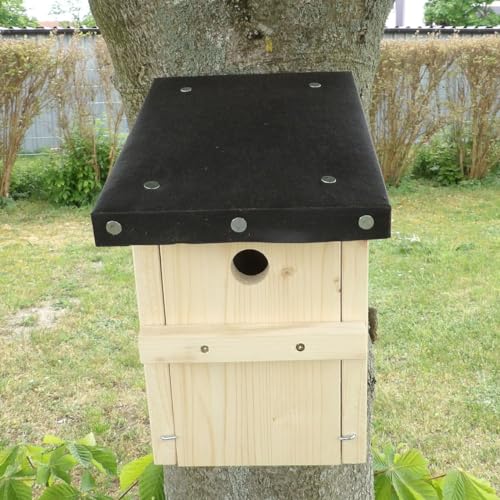 Nistkasten Kohlmeise 32 mm fertig montiert Manufaktur Martinshof L: 16,00 cm- B: 16,00 cm H: 27,50 cm Durchmesser Einflug-Loch: 3,00 cm Nistkasten, Vogelhaus, Vögel, Vogelschutz, Brutplatz von Manufaktur Martinshof