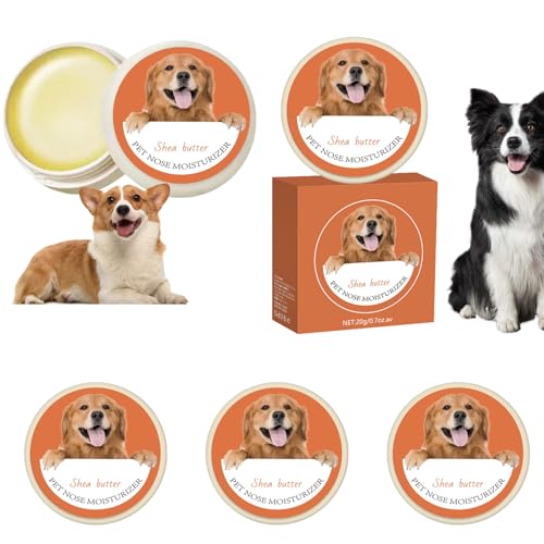 Maodom 5 Stück Pfotenschutz Hund Nase Creme Pflegecreme Hundepfoten Rissig Trocken Juckend Empfindlich Wundheilung(20g *5) von Maodom
