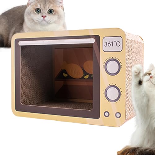 Maodom Katzenkratzbrett,Großes Katzen Lounge Kratzauto - Radio- Oder Ofen-Form Retro Spielzeug Tierbegleiter,Für Wohnung Tierheim Haustier Kätzchen Kleine Und Große von Maodom