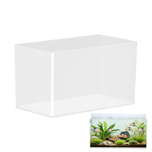 Maodom Mini Aquarium - Kleines Aquarium Mit Randlosem Design - Hochtransparentes Glasbecken Als Mini-Lebensraum Für & Temporäre Nutzung Für Damen Und Herren von Maodom
