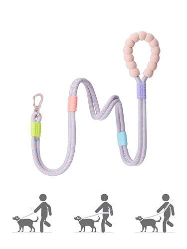 Hundeleine mit Nitrilschaum-Griff, 152 cm, robust und langlebig, geeignet für Hunde bis zu 60 kg, Violett von Maogoublue