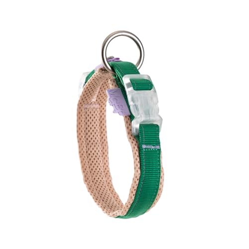 Maogoublue Reflektierendes Nylon-Hundehalsband mit weichem Gurtband und Flugzeug-Aluminium, 0-Ring für kleine, mittelgroße und große Hunde, Größe L, Grün + Rosa Maogoublue Reflektierendes Nylon-Hundehalsband mit weichem Gurtband und Flugzeug-Aluminium, 0-Ring für kleine, mittelgroße und große Hunde, Größe L, Grün + Rosa von Maogoublue