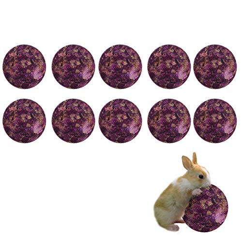 Maotrade 10 Stück Kaninchenfutter Getreidefrei Heuball Hasen Leckerlis Gesund für Hamster Rennmaus von Maotrade
