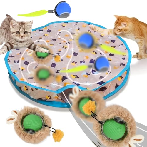 Interaktives Katzenspielzeug Matte mit 2 Elektrische Katzenspielzeug Bälle, Simuliertes Jagd katzenspielzeug Kugel, KAtzenspielzeug Ball Spielteppich, 360° Smart Automatisches Hundespielzeug Ball USB Interaktives Katzenspielzeug Matte mit 2 Elektrische Katzenspielzeug Bälle, Simuliertes Jagd katzenspielzeug Kugel, KAtzenspielzeug Ball Spielteppich, 360° Smart Automatisches Hundespielzeug Ball USB von Mapille