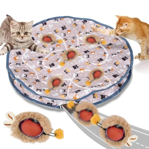 Katzenspielzeugball Für Katzen, Katzenspielzeug Matte Mit Ball, Interactive Cat Hunting Toy, Interaktive Katzenspielzeug Elektrisch, Automatisches Cat Toys Indoor für Katzen Versteckspiel Katzenspielzeugball Für Katzen, Katzenspielzeug Matte Mit Ball, Interactive Cat Hunting Toy, Interaktive Katzenspielzeug Elektrisch, Automatisches Cat Toys Indoor für Katzen Versteckspiel von Mapille