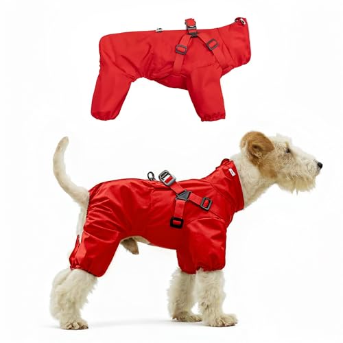 Maqilo Hunde-Regenmantel, Rot, Größe M von Maqilo