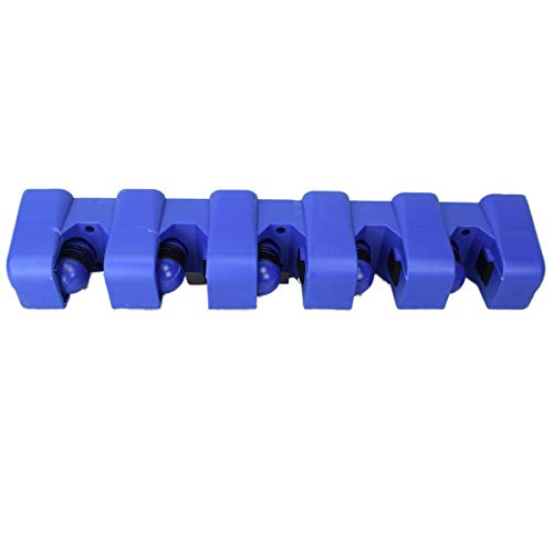 Gerätehalter Werkzeughalter für 5 Geräte 19-34mm ideal für Garten & Besenschrank, Farbe:blau von Marabella