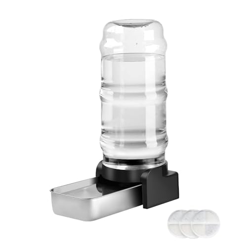 Marchul 3.8L Trinkbrunnen für Hunde und Katzen, Automatischer Trinkbrunnen mit Edelstahl-Wassernapf und 3 Filtern, Haustier wasserspender mit großer Kapazität für mittelgroße und große Haustiere von Marchul
