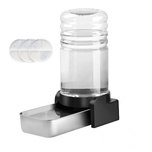 Marchul Automatischer Wasserspender für Hunde und Katzen mit Edelstahlnapf, Schwerkraft-Bewässerung, großes Fassungsvermögen und Trinken, 5,7 cm von Marchul