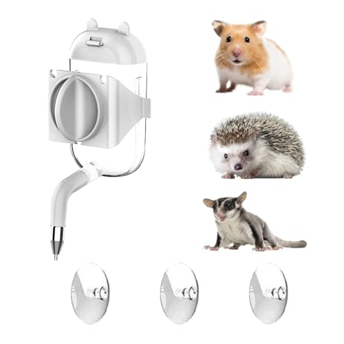 Marchul Hamster Wasserflasche, Kleintier Wasserflasche für Käfig, Hamster Wasserspender für Kaninchen/Meerschweinchen/Chinchillas/Ratte/Zwerg/Rennmäuse, Flip-Top-Abdeckungsdesign, Wasser schnell Marchul Hamster Wasserflasche, Kleintier Wasserflasche für Käfig, Hamster Wasserspender für Kaninchen/Meerschweinchen/Chinchillas/Ratte/Zwerg/Rennmäuse, Flip-Top-Abdeckungsdesign, Wasser schnell von Marchul