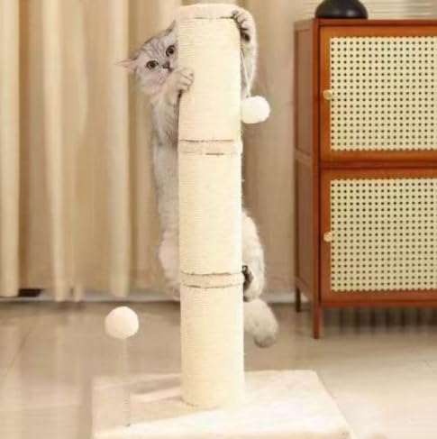 Marchul Katzenkratzbaum, Kratzbaum für große Katzen mit hängendem Ball, Katzenspielzeug für Erwachsene Wohnungskatzen, Kratzbaum mit Sisalseil und weichem Plüschbezug, 68 cm hoch, weiß Marchul Katzenkratzbaum, Kratzbaum für große Katzen mit hängendem Ball, Katzenspielzeug für Erwachsene Wohnungskatzen, Kratzbaum mit Sisalseil und weichem Plüschbezug, 68 cm hoch, weiß von Marchul