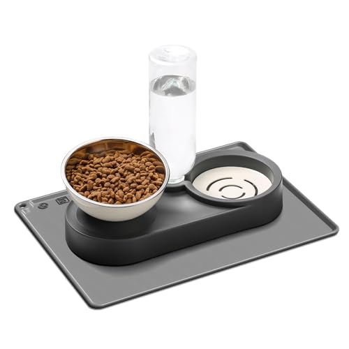 Marchul Katzennapf aus Edelstahl mit Wasserflasche von Marchul