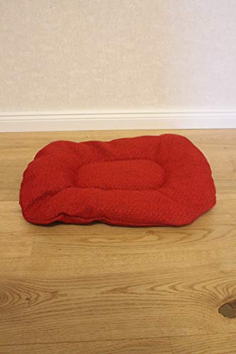 Marcus Katzentransportkorb Katzenschlafplatz aus Weide mit Metallgitter und Kissen L XL XXL Transportkorb Transportbox für Hunde oder Katzen (1 Kissen für Katzenkorb 46cm) von Marcus Weidenhandel
