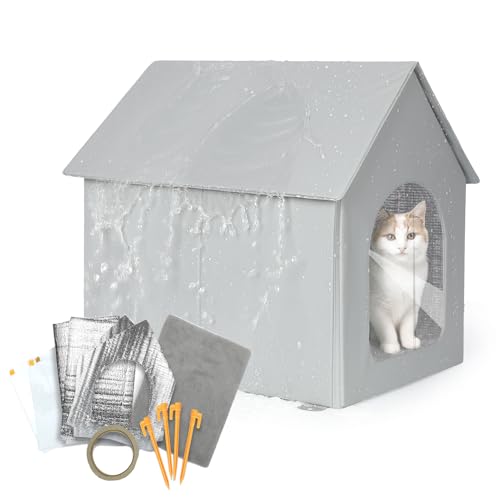 Katzenhaus Outdoor Wasserdicht, Isoliertes Katzenhaus mit Abnehmbarer Matte Innen & Außen, Outdoor Katzenhaus für Feral im Winter, Schnelle & Einfache Montage Katzenhaus Outdoor Wasserdicht, Isoliertes Katzenhaus mit Abnehmbarer Matte Innen & Außen, Outdoor Katzenhaus für Feral im Winter, Schnelle & Einfache Montage von Mardili